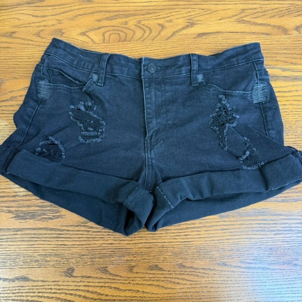 Blue Turtle Brand Women's Black‎ Denim Shorts size XL